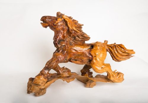 Lenderink Wood Horse Carving Belmont MI
